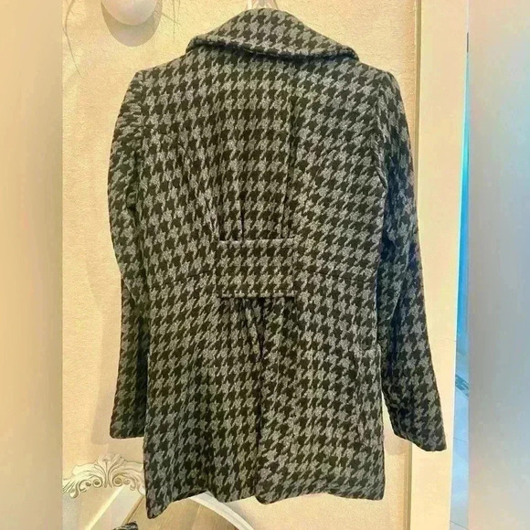 Bar Ill Double-breasted Wool-blend Pea Coat Black/Grey, Size Small - Picture 5 of 9